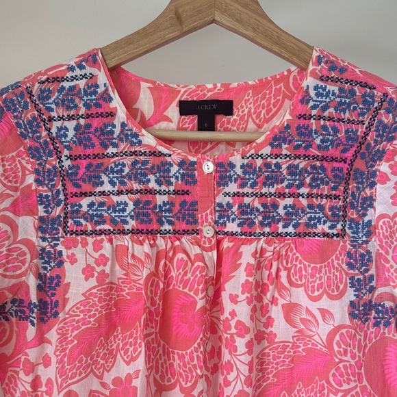 J. Crew Pink Floral Blouse - Picture 4 of 8